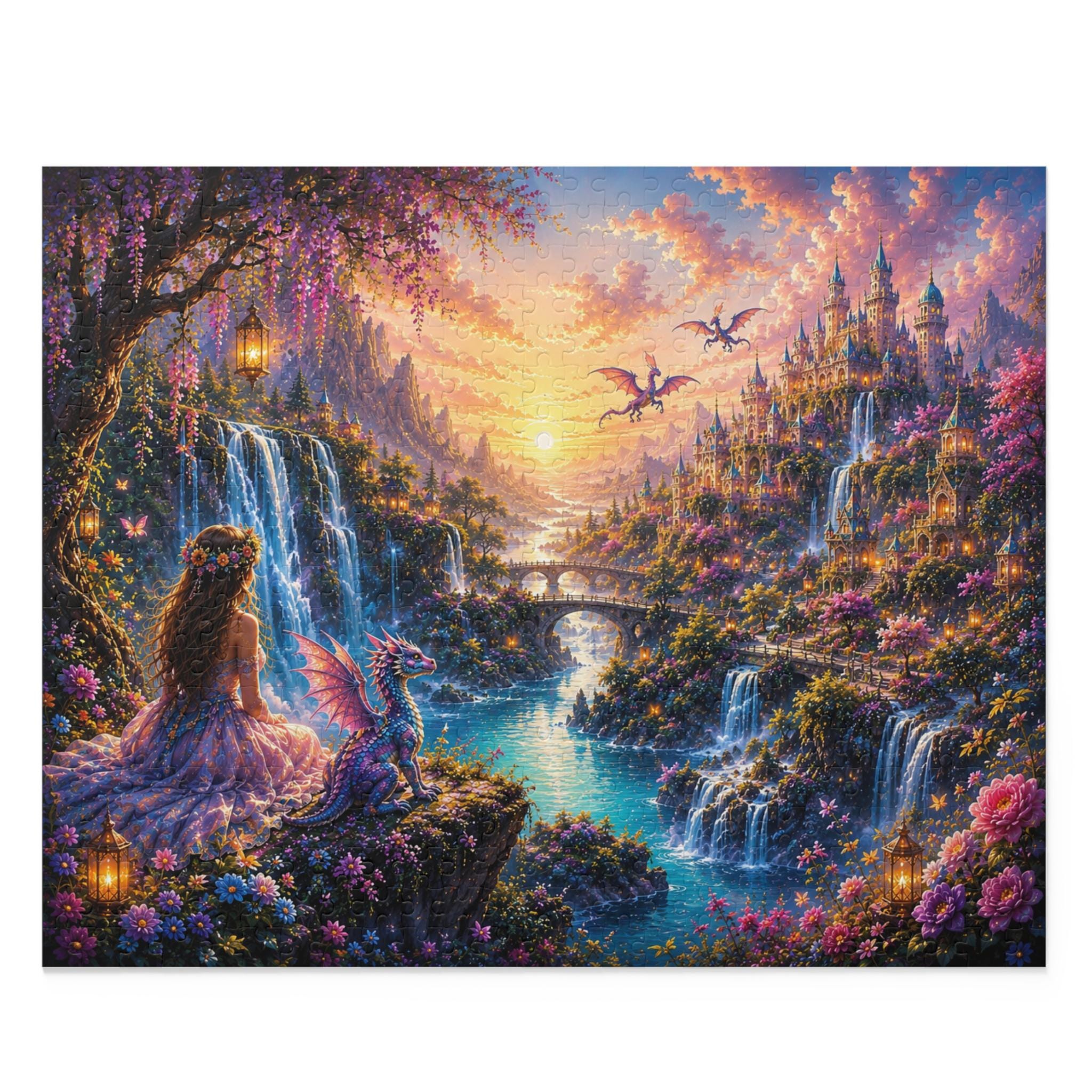 Fantasy Fairy Dragon Landscape Puzzle | 500 Piece