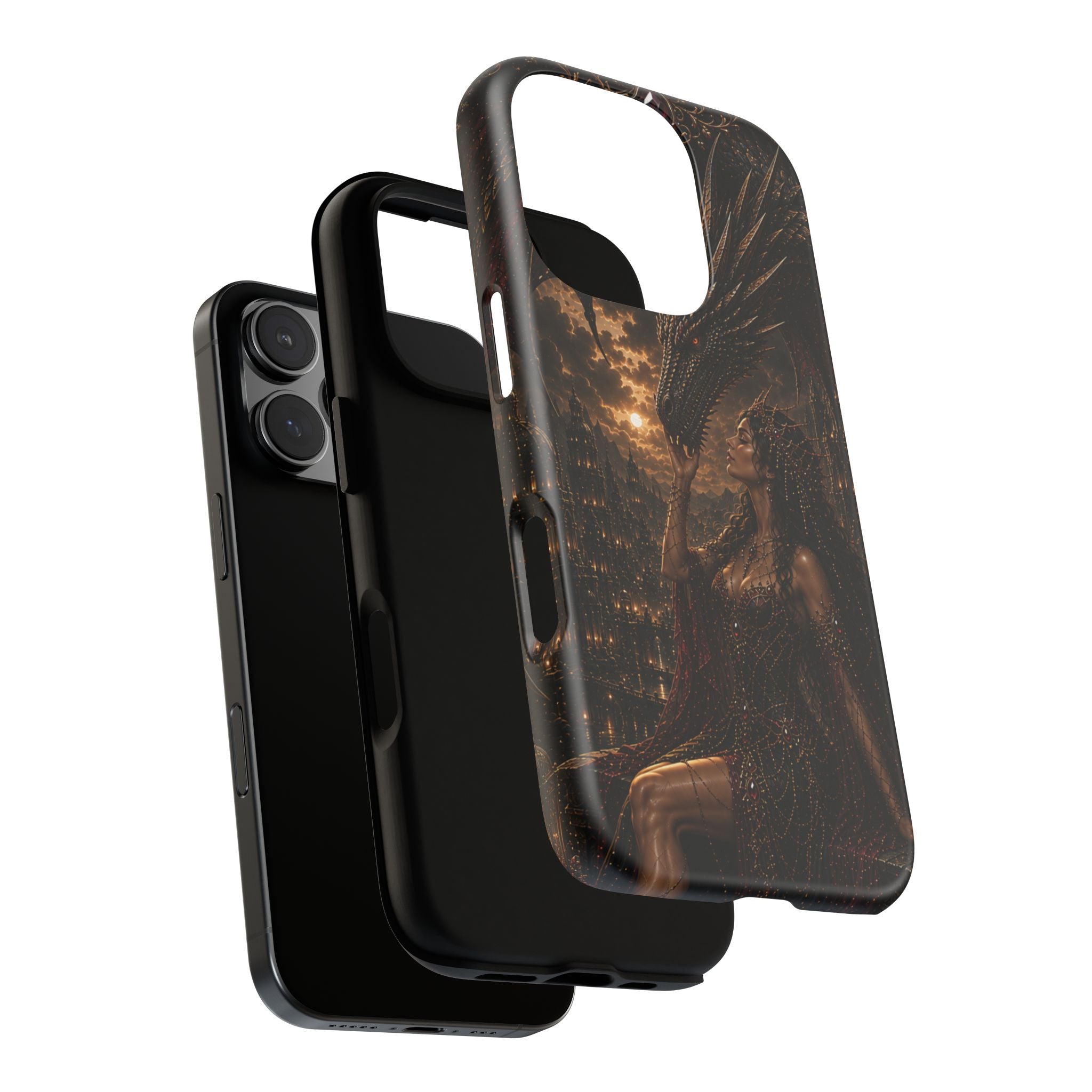 Dragon Goddess Phone Case — Dark Fantasy Protective iPhone Cover