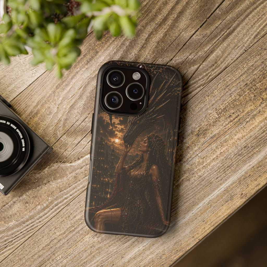Dragon Goddess Phone Case — Dark Fantasy Protective iPhone Cover