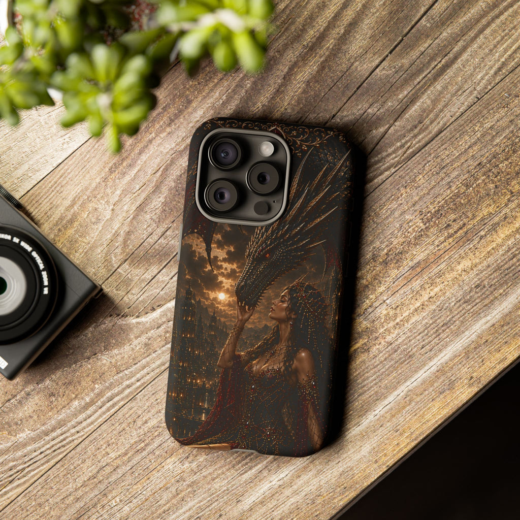 Dragon Goddess Phone Case — Dark Fantasy Protective iPhone Cover