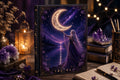 Moonlight Sorceress Hardcover Journal | Crescent Moon Mystic Notebook