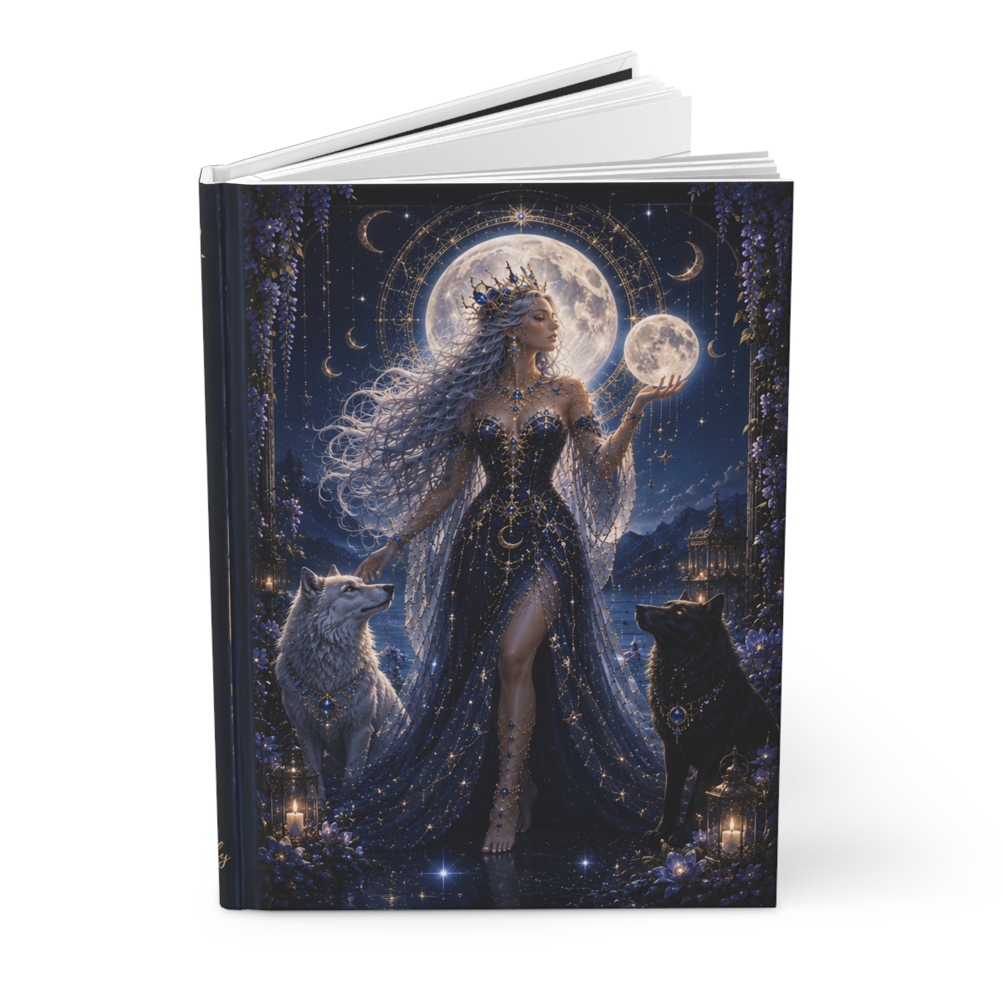 Moon Goddess Journal — Fantasy Hardcover Notebook for Witches & Dreamers