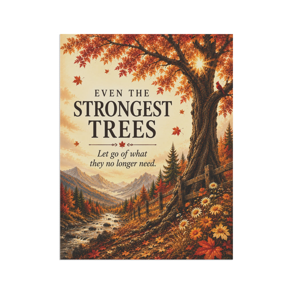 Even the Strongest Trees Garden Flag | Autumn Tree Landscape Banner
