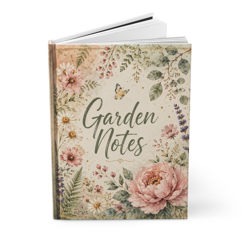 Garden Notes Hardcover Journal — Floral Gardening Notebook for Plant Lovers