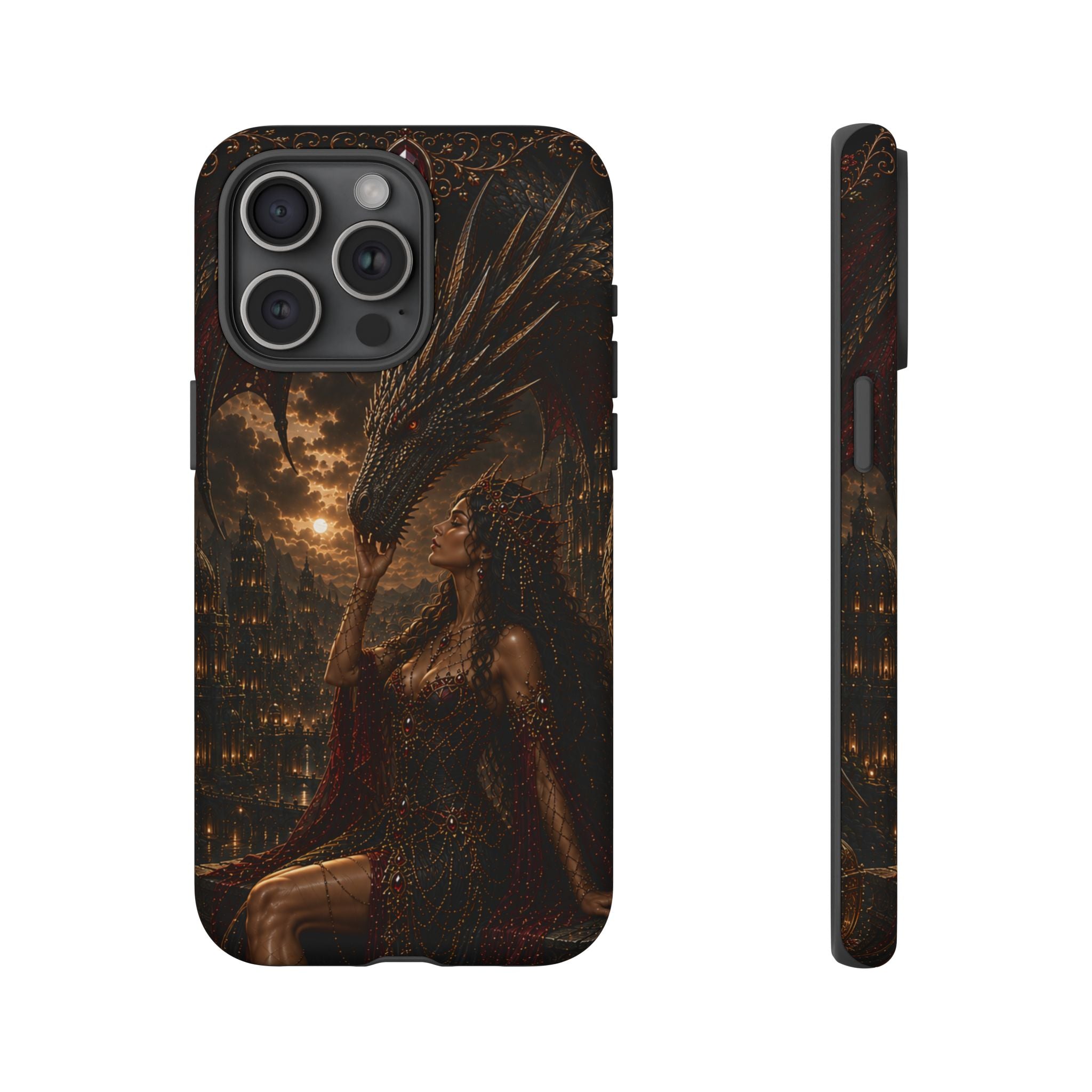 Dragon Goddess Phone Case — Dark Fantasy Protective iPhone Cover