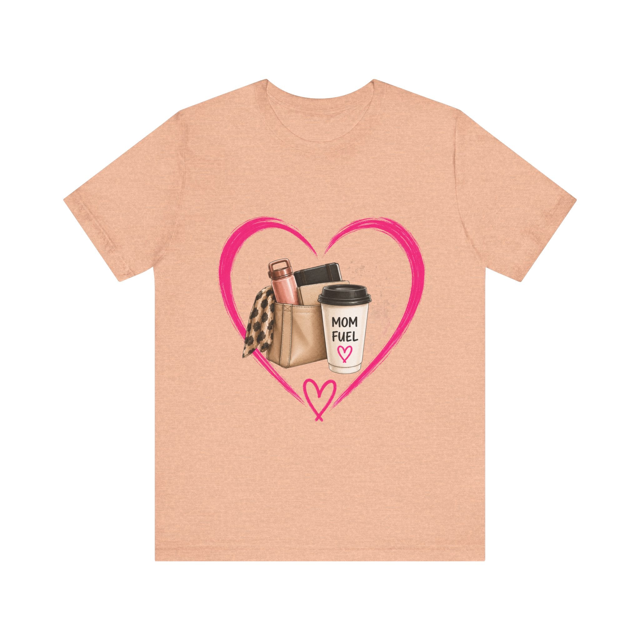 Mom Fuel coffee cup heart T-Shirt | mom life, latte design