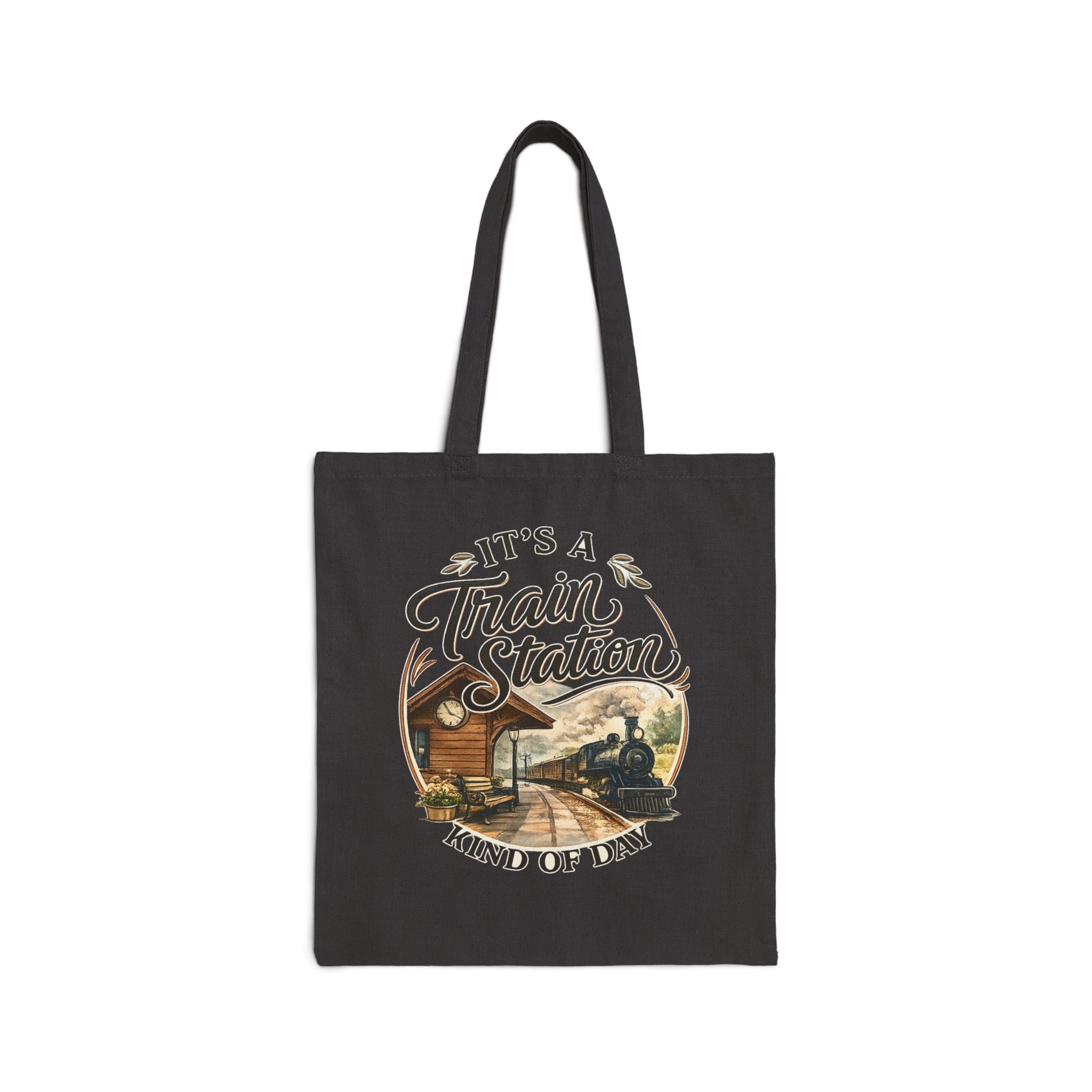 Train Station Vintage Scene Tote Bag | It's a Train Station Kind of Day