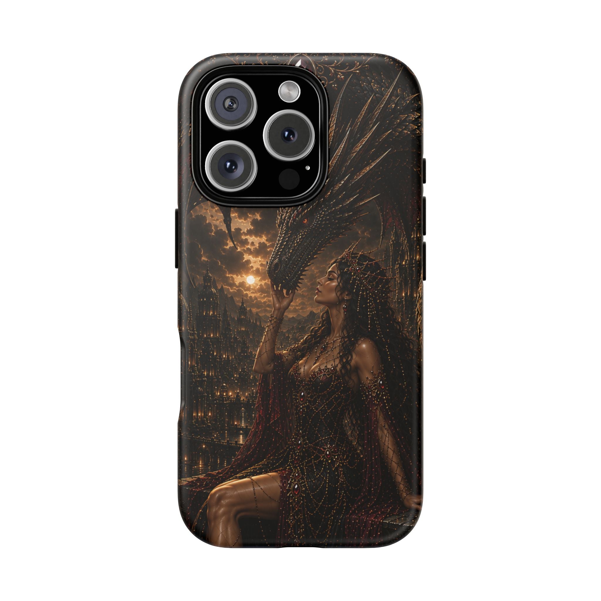 Dragon Goddess Phone Case — Dark Fantasy Protective iPhone Cover