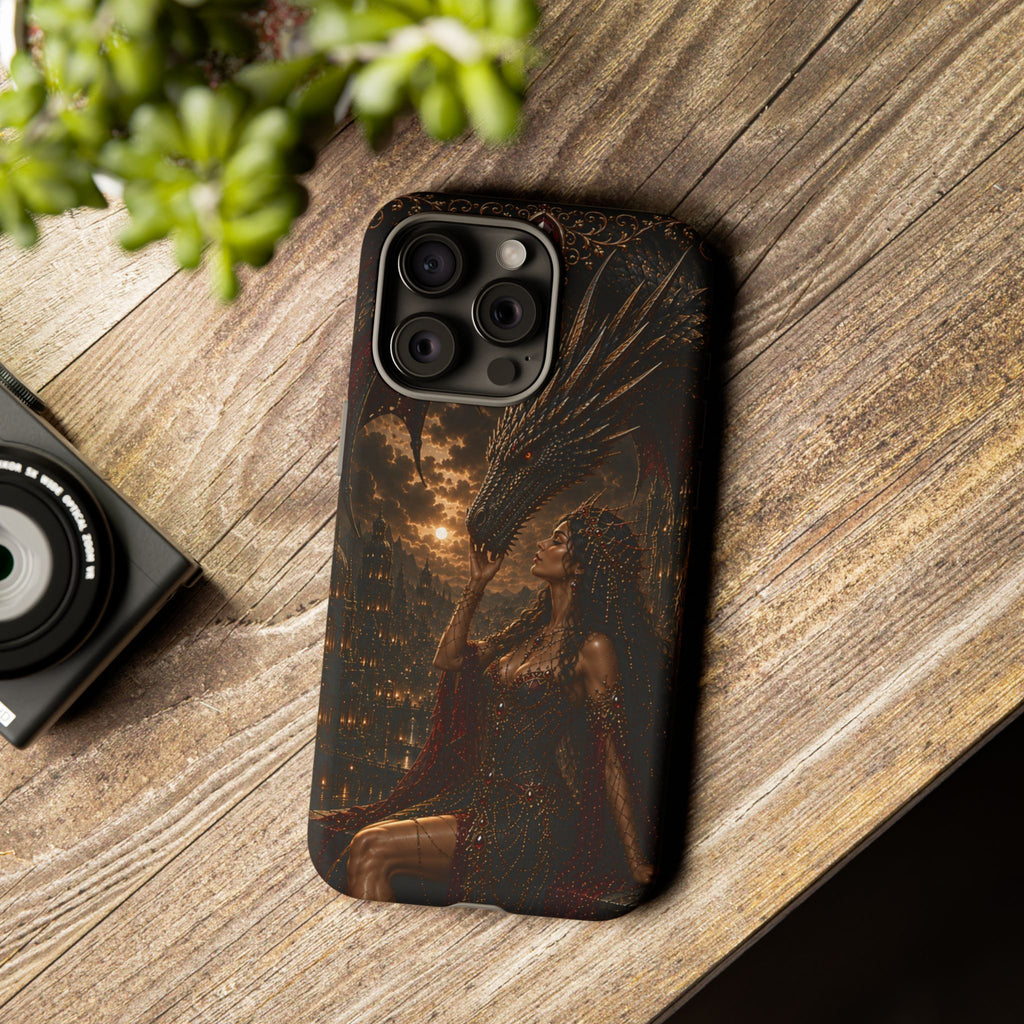 Dragon Goddess Phone Case — Dark Fantasy Protective iPhone Cover