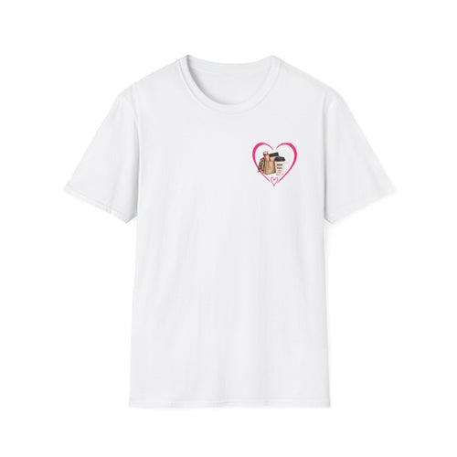 Coffee And Heart Graphic T-Shirt | Mini Chest Design