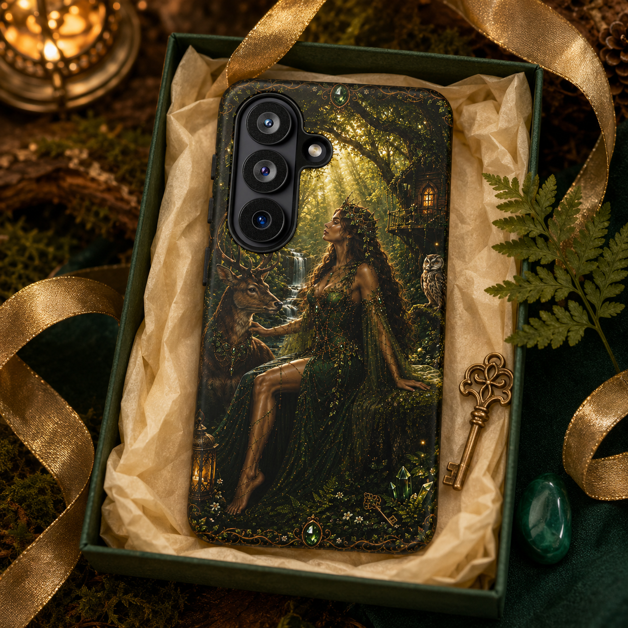 Forest Goddess Phone Case | Woodland Fantasy Cover