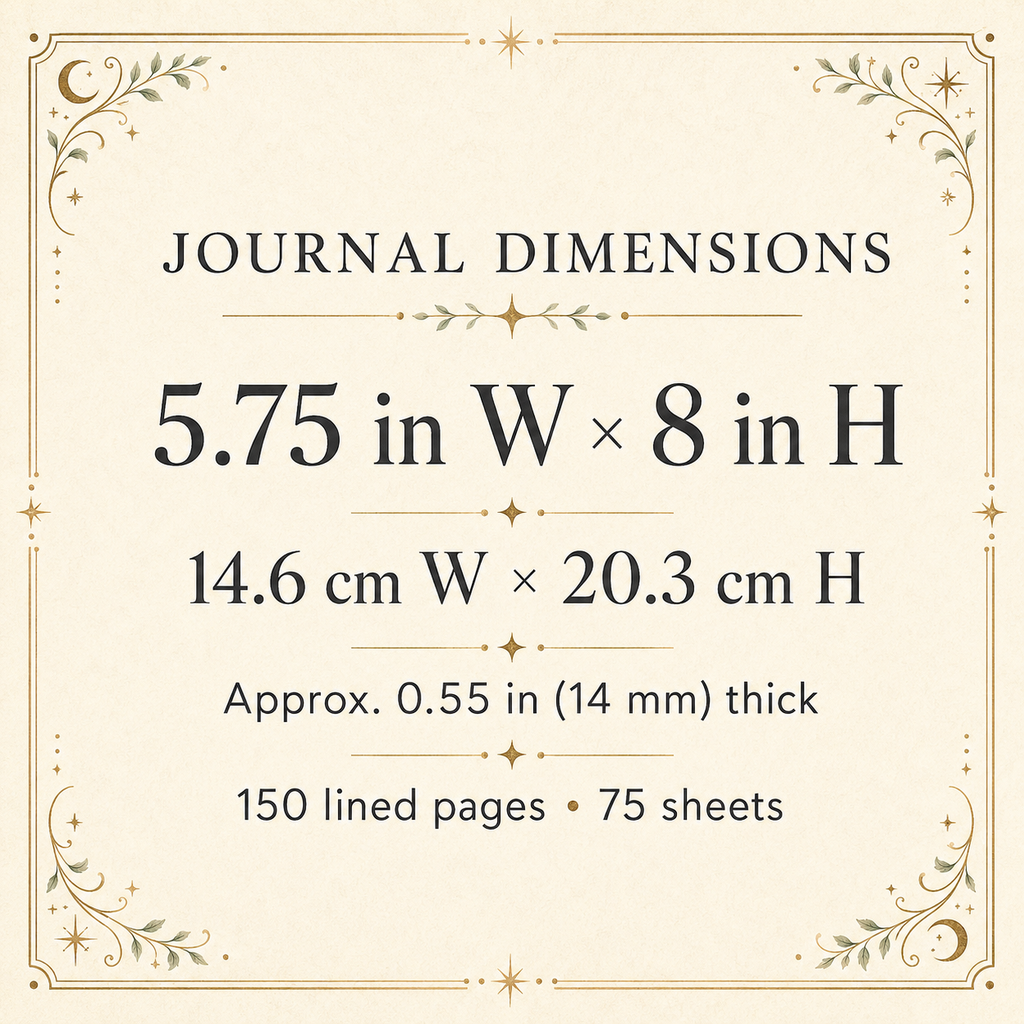 Celestial Moonlit Fantasy Hardcover Journal – Starry Night Dreamscape Notebook